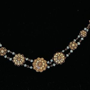 New liz Palacios rose gold color and Pearl Swarovski Crystal Bracelet adjustable